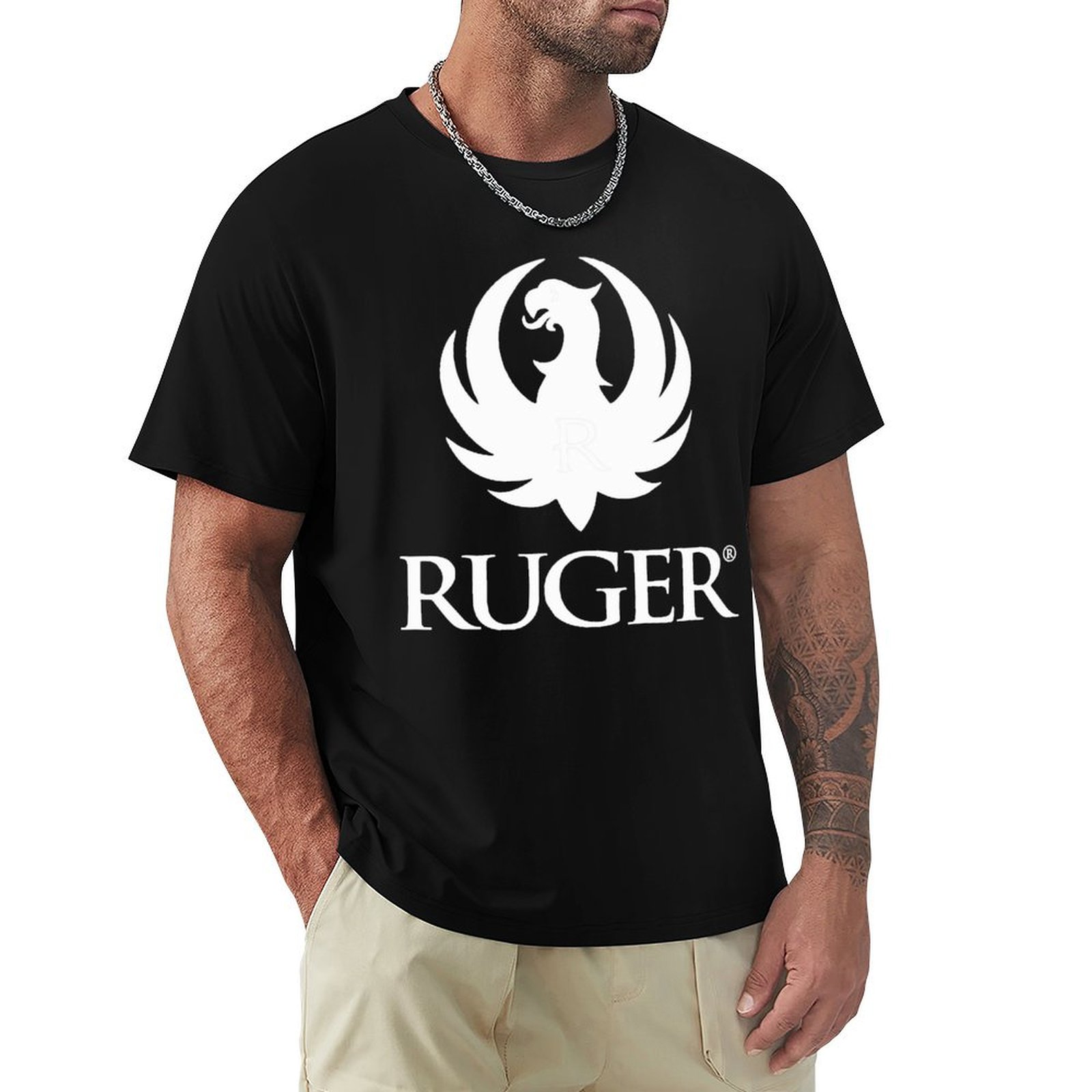 Anime Merchandise For Men - R.uger Logo Merchandise T-Shirt anime t