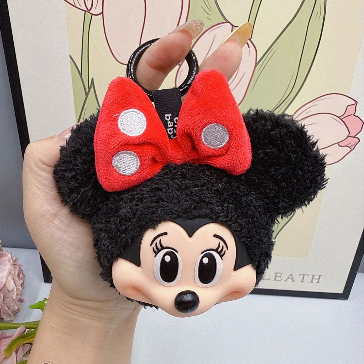 Anime Merchandise Plush Toys - Mickey Minnie Plush Doll Keychain Cute