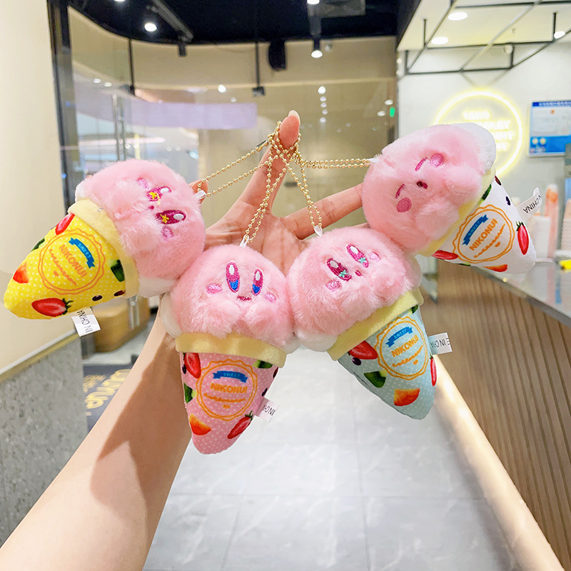 Anime Fan Merchandise - 12CM Kirby Ice Cream Plush Charm