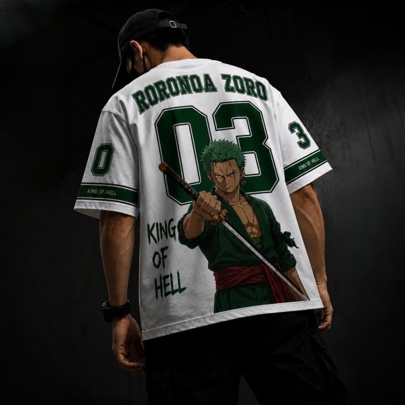 Anime Merchandise T Shirt - One Piece Roronoa Zoro Trendy Jersey
