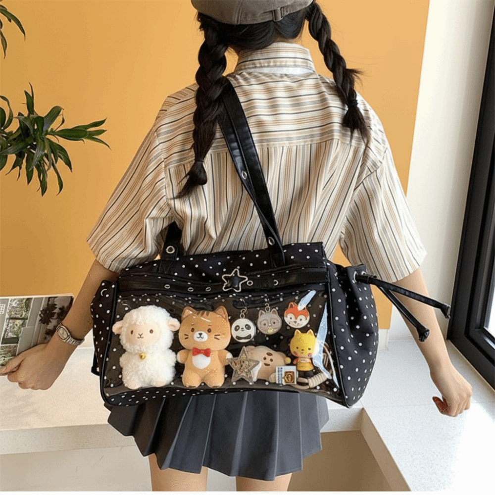 Harajuku Polka Dot Itabag Y2K  - Anime Merchandise For Men recension och pris