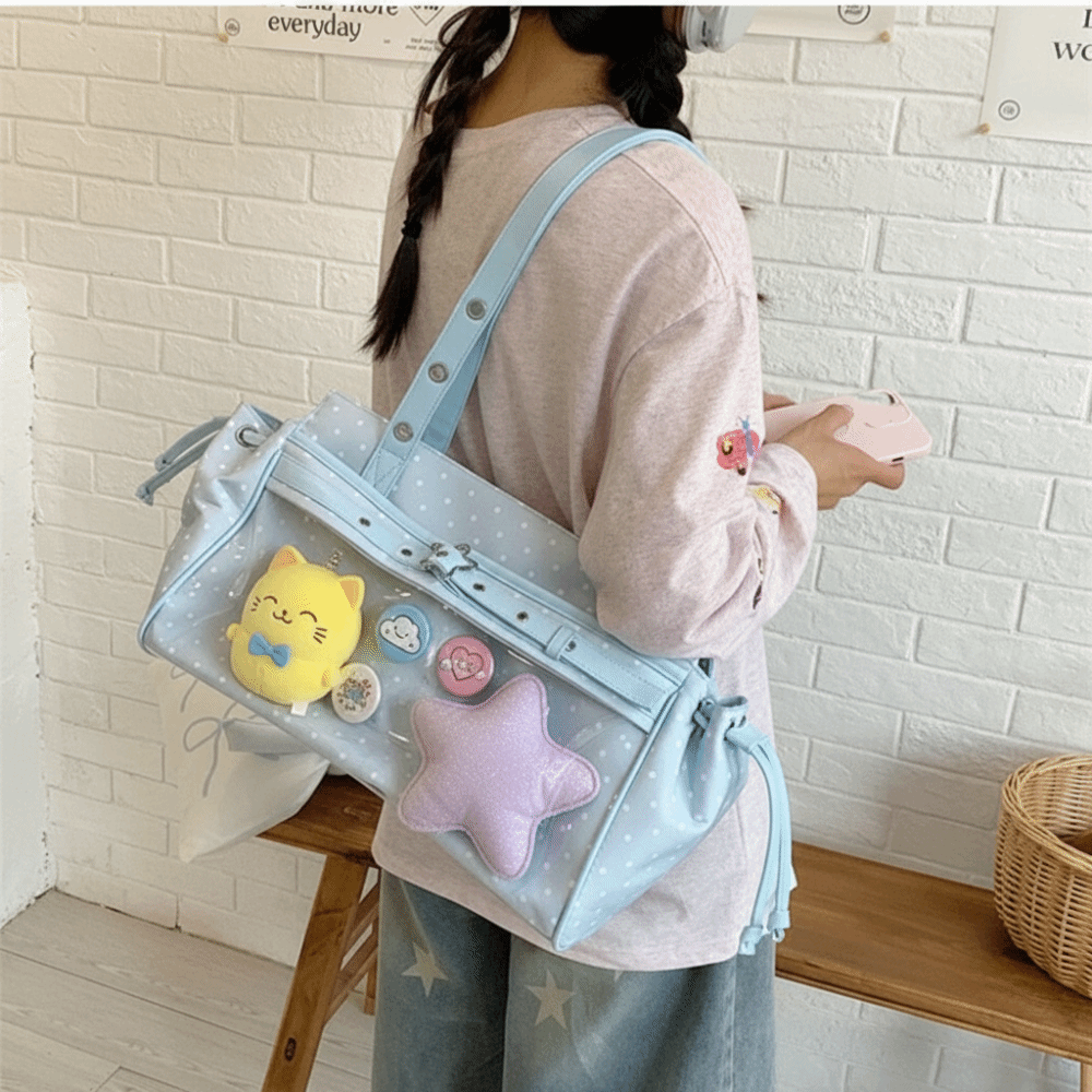 Harajuku Polka Dot Itabag Y2K  - Anime Merchandise For Men recension och pris