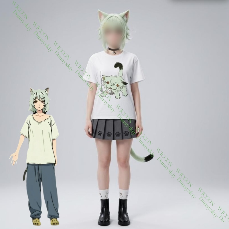 Chainsmoker Cat Yaniko Satou C - Anime Merchandise T Shirt recension och pris