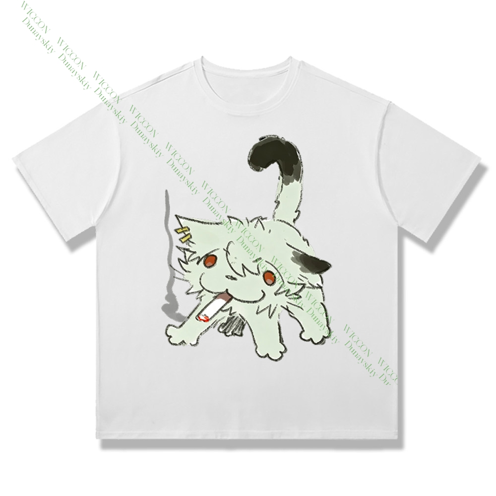 Chainsmoker Cat Yaniko Satou C - Anime Merchandise T Shirt recension och pris