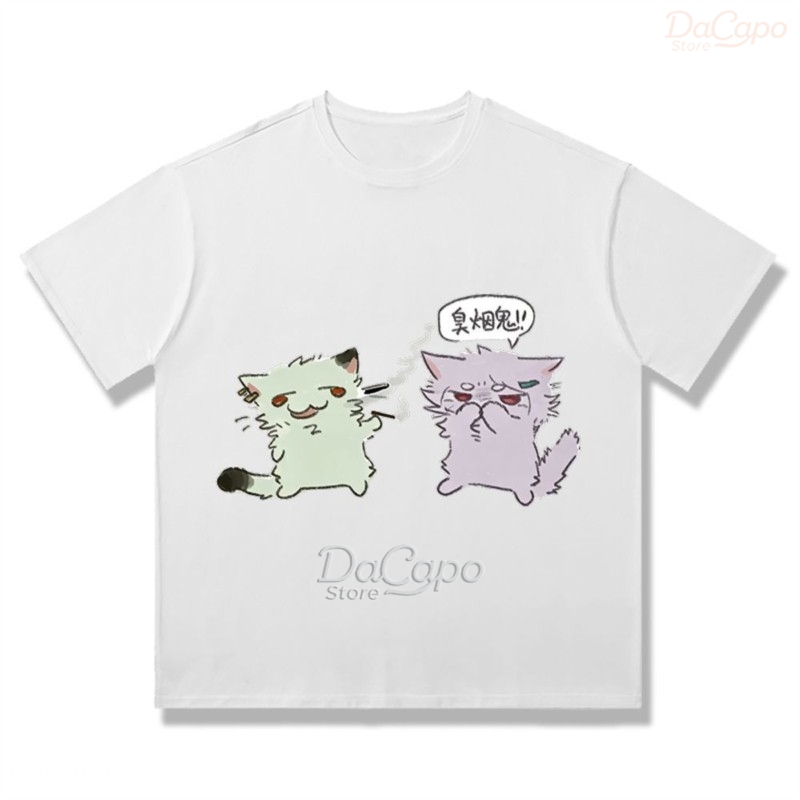 Chainsmoker Cat Yaniko Satou C - Anime Merchandise T Shirt recension och pris